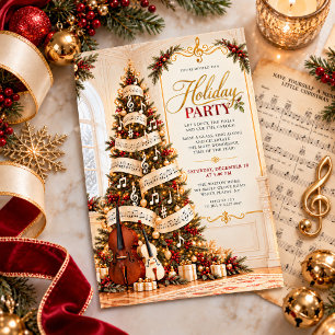 Christmas Music Holiday Party Invitation 