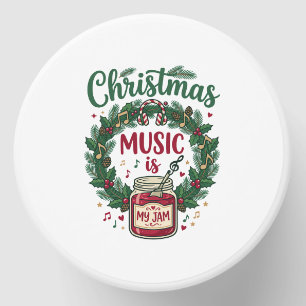 Christmas Music Is Jam Jar Pine Wreath Headphones Mini Candle Favors