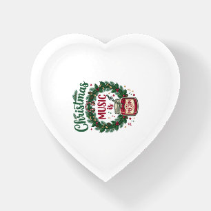 Christmas Music Is Jam Jar Pine Wreath Headphones Paperweight