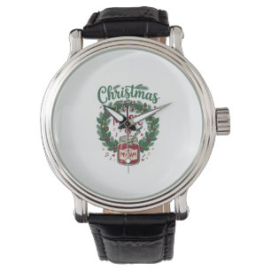 Christmas Music Is Jam Jar Pine Wreath Headphones Watch