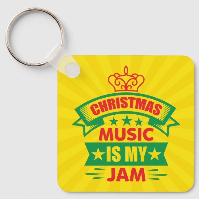 Christmas Music is My Jam-86254 Keychain (Front)