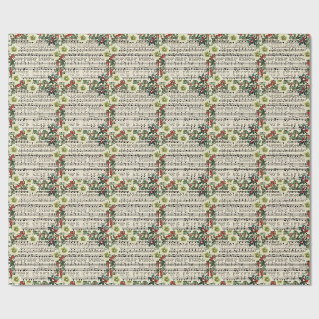 Christmas Music, Joy to the World, Wrapping Paper (Flat)