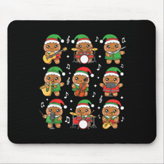 Christmas Music Teacher Gingerbread Playing Mouse Pad