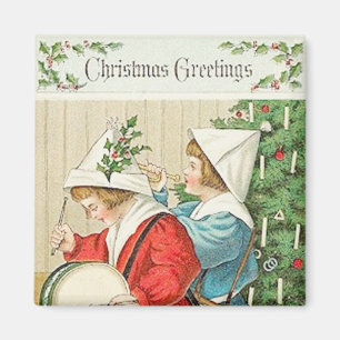 Christmas Music Vintage Magnet