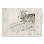 Christmas music with gold snowflakes (Front Horizontal)