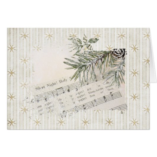 Christmas music with gold snowflakes (Front Horizontal)