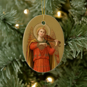 Christmas Musician Angels, Vintage Renaissance Ceramic Ornament