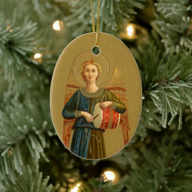 Christmas Musician Angels, Vintage Renaissance Ceramic Ornament (Tree)