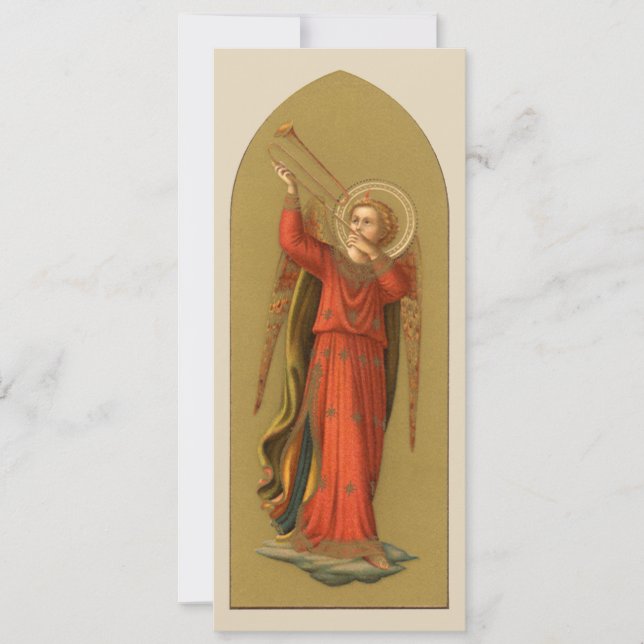 Christmas Musician Angels, Vintage Renaissance Invitation (Front)