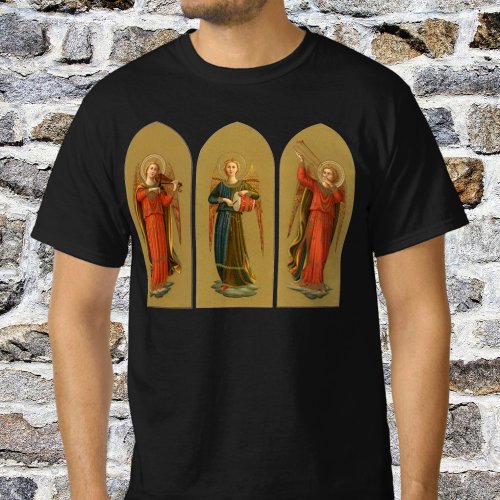 Christmas Musician Angels Vintage Renaissance T_Shirt