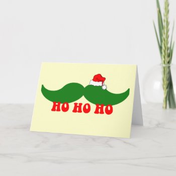 Christmas Mustache Holiday Card by holidaysboutique at Zazzle