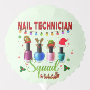 Christmas Nail Technician Xmas Salon Owners Balloon