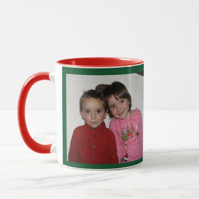 Christmas NAME & PHOTO template Gift Mug (Left)