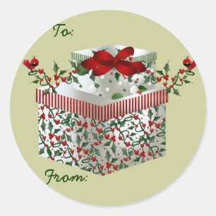 Christmas Name Tags! Classic Round Sticker