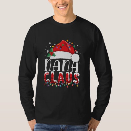 Christmas Nana Claus Shirt Funny Pajama Family
