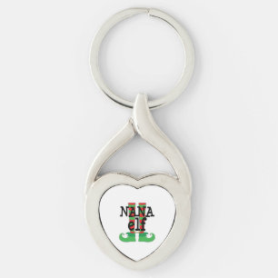 Christmas Nana Elf Keychain