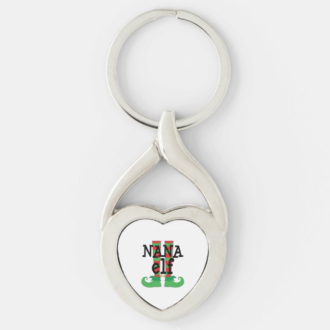 Christmas Nana Elf Keychain (Front)