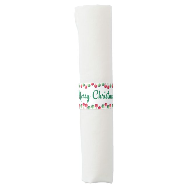 Christmas Napkins Napkin Bands (Front)