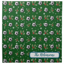 Christmas Napkins Soccer Napkins Custom Napkin
