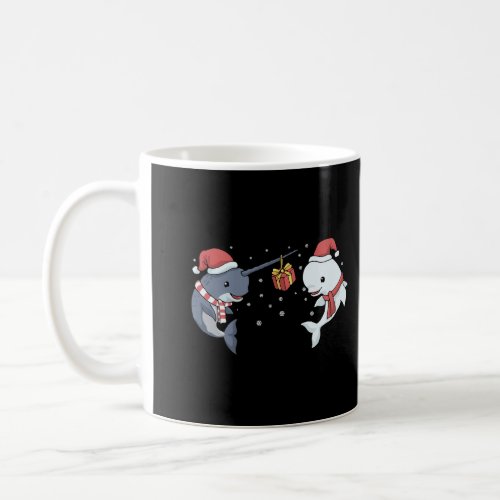 Christmas Narwhal Beluga Whale Gift Feeling Stabby Coffee Mug