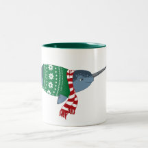 Christmas Narwhal Mug