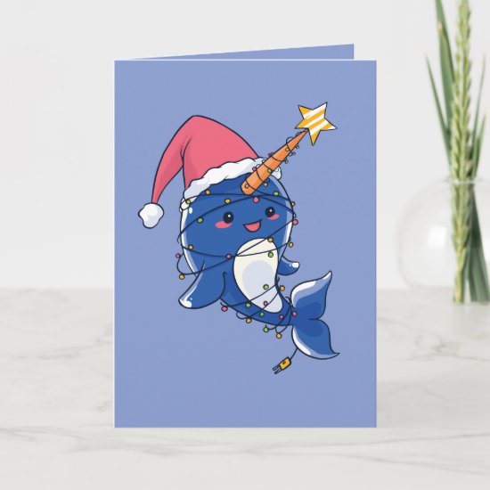 Christmas Narwhale Card