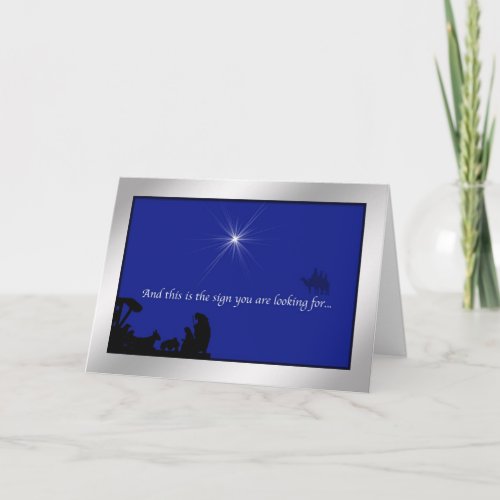 Christmas Nativity and Star Holiday Card