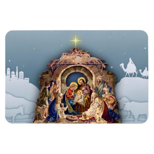 Christmas Nativity Baby Jesus 4 x 6  Magnet