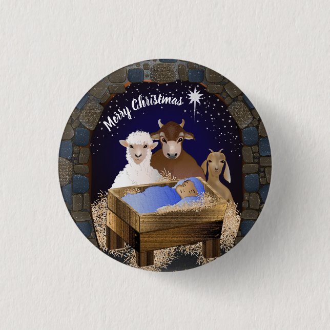 Christmas Nativity Baby Jesus Button (Front)