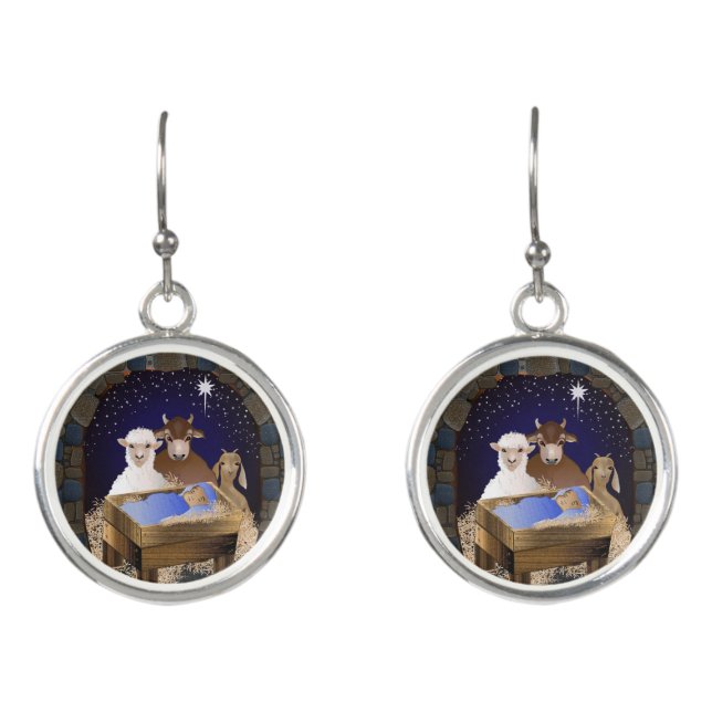 Christmas Nativity Baby Jesus Earrings (Front)