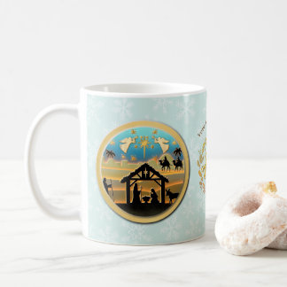 Christmas Nativity Baby Jesus in Manger Scene Coffee Mug