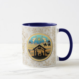 Christmas Nativity Baby Jesus in Manger Scene Mug