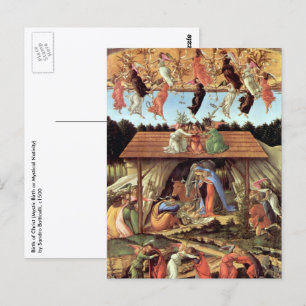 Christmas Nativity, Birth of Christ by Botticelli Postcard