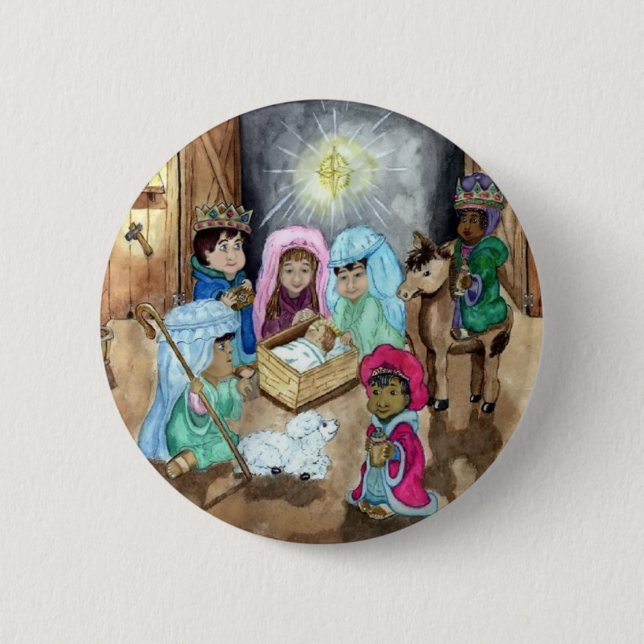 Christmas Nativity Button (Front)