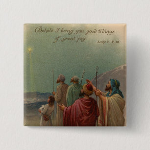 Christmas Nativity Button