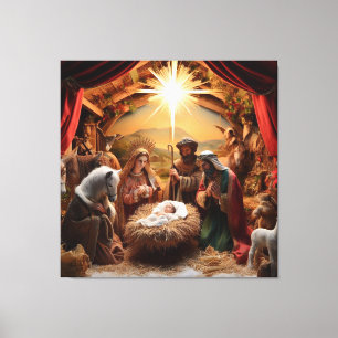 Christmas Nativity Canvas Print