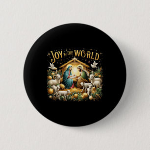 Christmas Nativity Christian Birth Of Jesus Joy To Button