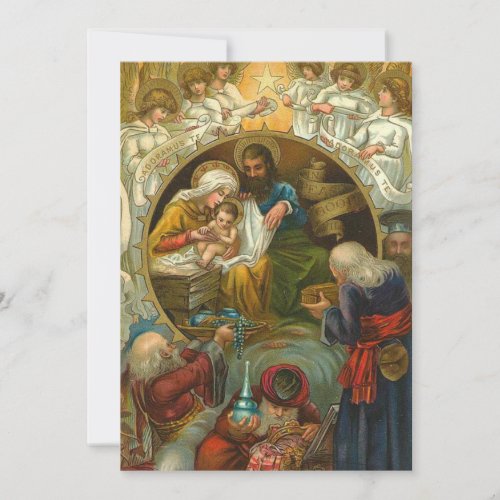 Christmas Nativity Epiphany Holy Family Wisemen Holiday Card