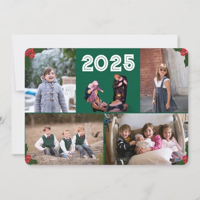 Christmas Nativity Family Christmas Card (Front)
