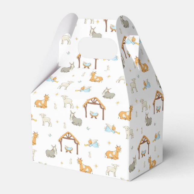 Christmas Nativity Favor Gift Box (Back Side)