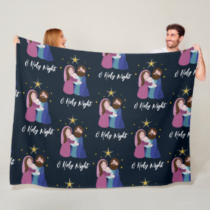 Christmas Nativity Fleece Blanket