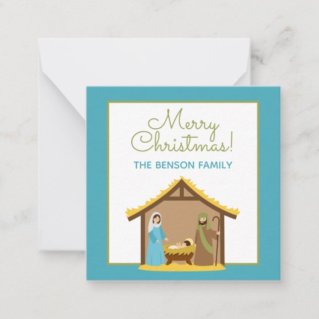 Christmas Nativity Gift Enclosure Cards (Front)