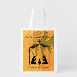 Christmas Nativity Grocery Bag