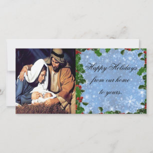 Christmas nativity holiday card