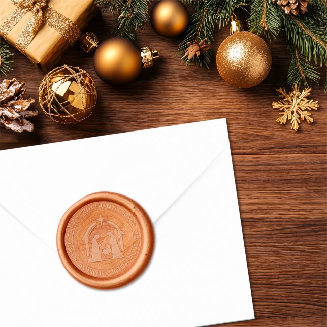 Christmas Nativity Holy Family Religious Address Wax Seal Sticker (Creator Uploaded)