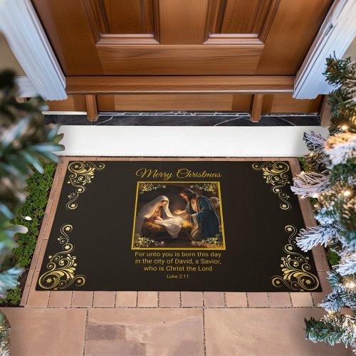 Christmas Nativity Holy Family Religious  Doormat