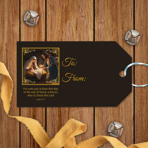 Christmas Nativity Holy Family Religious  Gift Tags