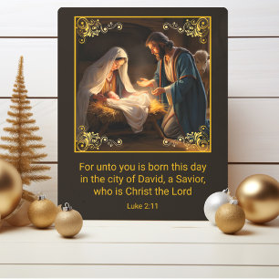 Christmas Nativity Holy Family Religious Metal Print