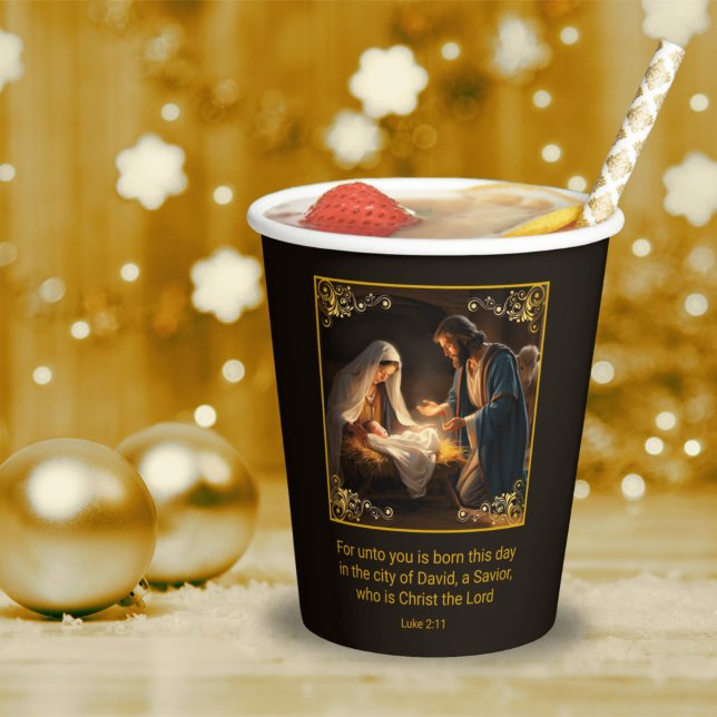 Christmas Nativity Holy Family Religious  Paper Cups (Creator Uploaded)