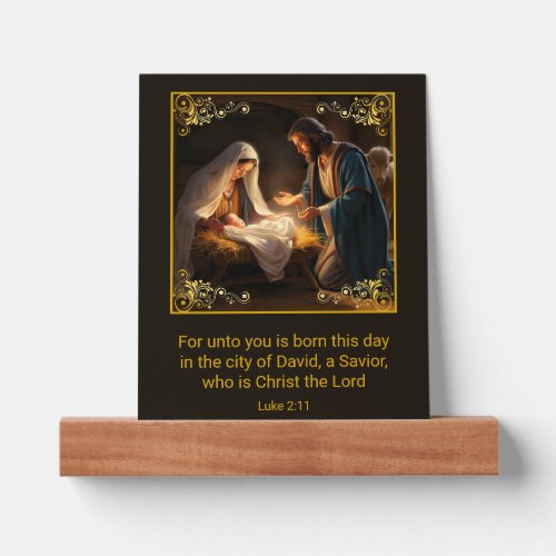 Christmas Nativity Holy Family Religious  Picture Ledge